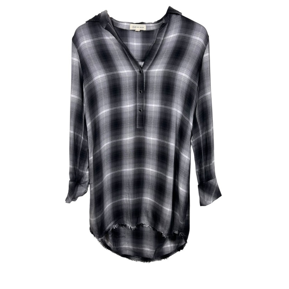 Cloth & Stone Plaid Shirt Dress Size XS